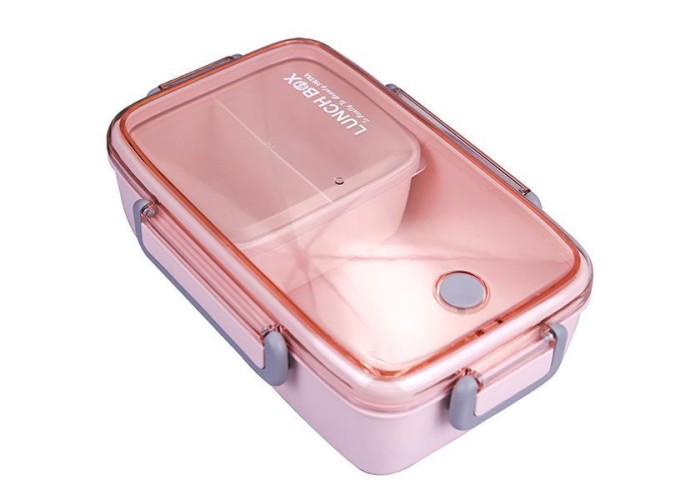 Lunch Box bamboo 3 θέσεων με χωρίσματα Υ7,1x23,4x15εκ.