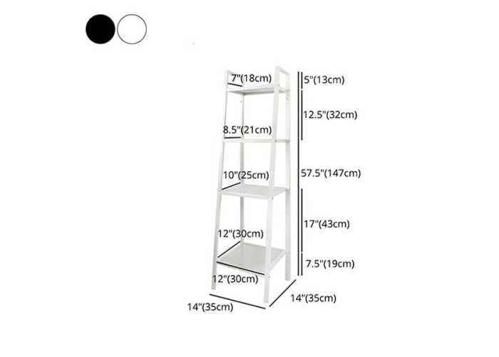 Ραφιέρα βιβλιοθήκη Nextdeco 4 επίπεδων μαύρη Υ147x60x35εκ. Ραφιέρα βιβλιοθήκη Nextdeco 4 επίπεδων μαύρη Υ147x60x35εκ.