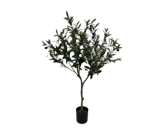 Ελιά τεχνητή Nextdeco Υ0,95μ. με καρπούς σε μαύρη γλάστρα Ø15εκ.