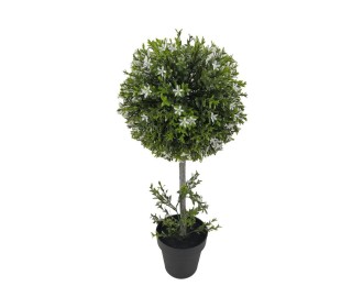 Βούξος τεχνητός Nextdeco Υ60εκ., σε μαύρη γλάστρα Ø13,5εκ.