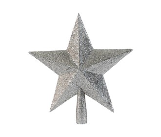 Κορυφή δέντρου αστέρι ασημένια Υ19x19x5εκ. Κορυφή δέντρου αστέρι ασημένια Υ19x19x5εκ.