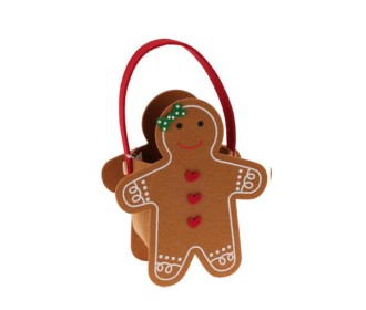 Καλαθάκι τσόχινο gingerbread Υ20x16,5x8,5εκ. Σχέδιο 3 Καλαθάκι τσόχινο gingerbread Υ20x16,5x8,5εκ. Σχέδιο 3