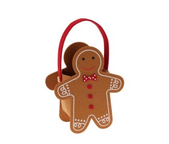 Καλαθάκι τσόχινο gingerbread Υ20x16,5x8,5εκ. Σχέδιο 4 Καλαθάκι τσόχινο gingerbread Υ20x16,5x8,5εκ. Σχέδιο 4