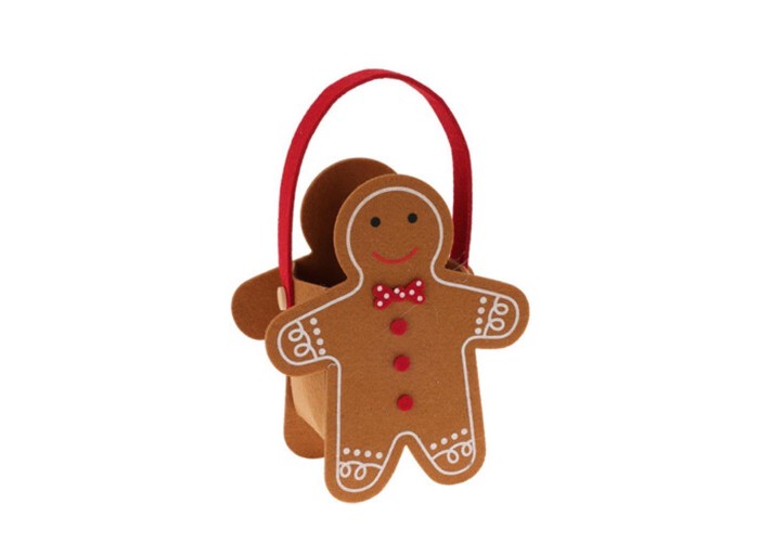 Καλαθάκι τσόχινο gingerbread Υ20x16,5x8,5εκ. Σχέδιο 4