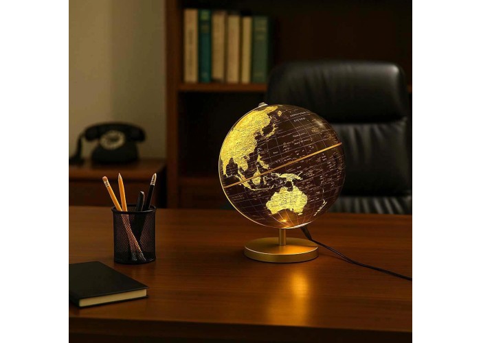 Υδρόγειος σφαίρα διακοσμητική LED 26×23×Υ31εκ Υδρόγειος σφαίρα διακοσμητική LED 26×23×Υ31εκ