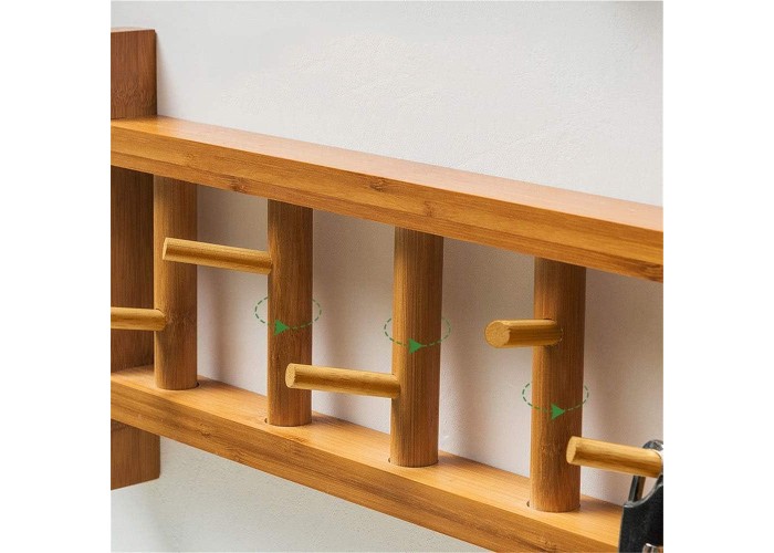 Κρεμάστρα τοίχου Nextdeco από μπαμπού Υ23x60εκ. Κρεμάστρα τοίχου Nextdeco από μπαμπού Υ23x60εκ.