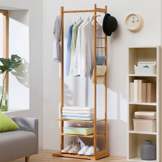 Κρεμάστρα ράγα οργάνωσης ρούχων bamboo Υ176x58x35εκ. Κρεμάστρα ράγα οργάνωσης ρούχων bamboo Υ176x58x35εκ.