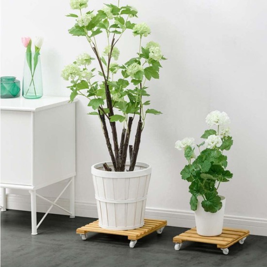 Βάση λουλουδιών τροχήλατη Nextdeco από bamboo 30x30εκ. Βάση λουλουδιών τροχήλατη Nextdeco από bamboo 30x30εκ.