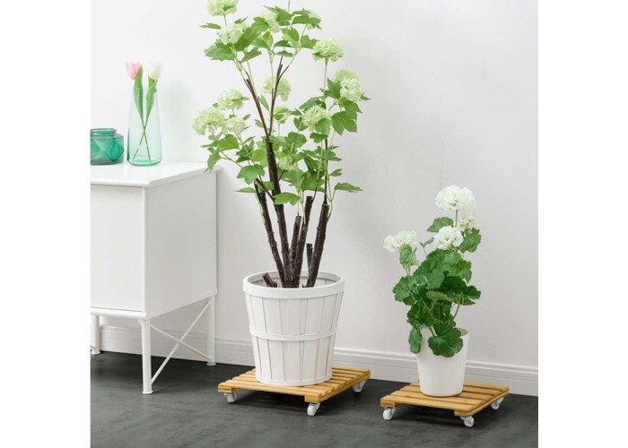 Βάση λουλουδιών τροχήλατη Nextdeco από bamboo 30x30εκ. Βάση λουλουδιών τροχήλατη Nextdeco από bamboo 30x30εκ.