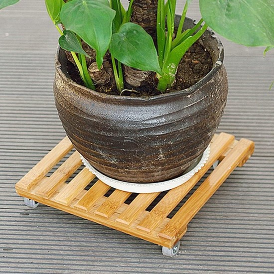 Βάση λουλουδιών τροχήλατη Nextdeco από bamboo 30x30εκ. Βάση λουλουδιών τροχήλατη Nextdeco από bamboo 30x30εκ.