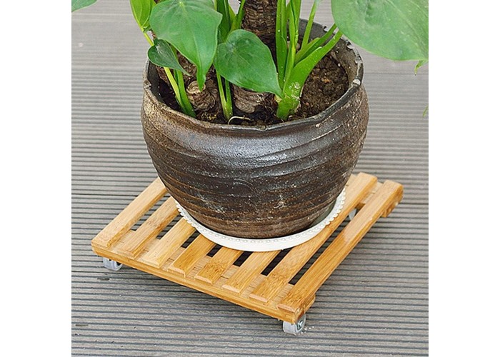 Βάση λουλουδιών τροχήλατη Nextdeco από bamboo 30x30εκ. Βάση λουλουδιών τροχήλατη Nextdeco από bamboo 30x30εκ.