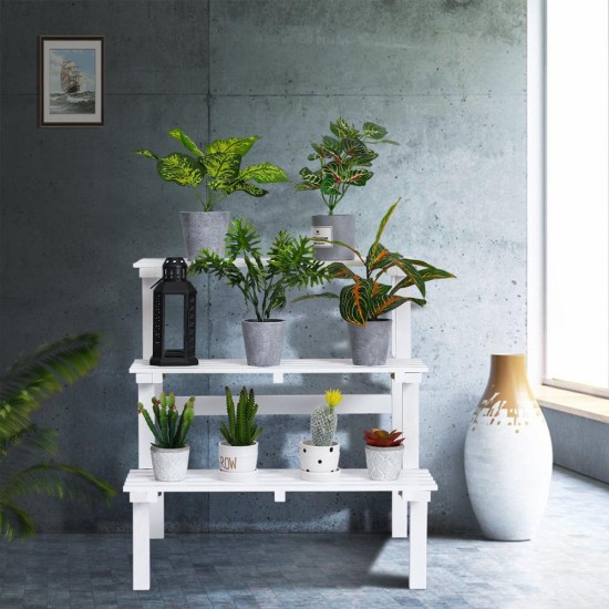 Ανθοστήλη Nextdeco ξύλινη λευκή 3 επιπέδων Υ60x56x60εκ. Ανθοστήλη Nextdeco ξύλινη λευκή 3 επιπέδων Υ60x56x60εκ.