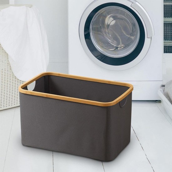 Καλάθι αποθήκευσης υφασμάτινο γκρι Υ22x45x30εκ. Καλάθι αποθήκευσης υφασμάτινο γκρι Υ22x45x30εκ.