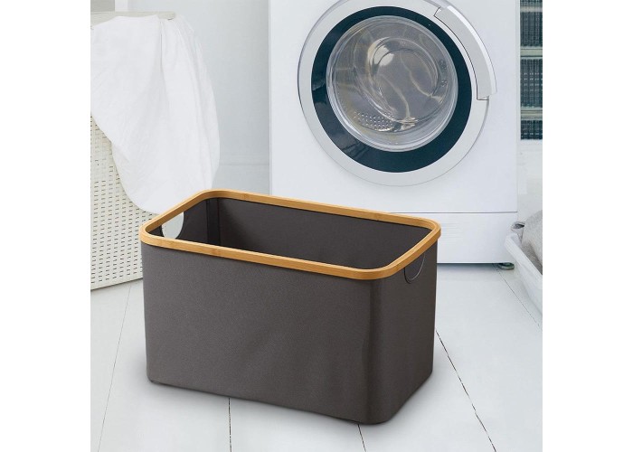Καλάθι αποθήκευσης υφασμάτινο γκρι Υ22x45x30εκ. Καλάθι αποθήκευσης υφασμάτινο γκρι Υ22x45x30εκ.