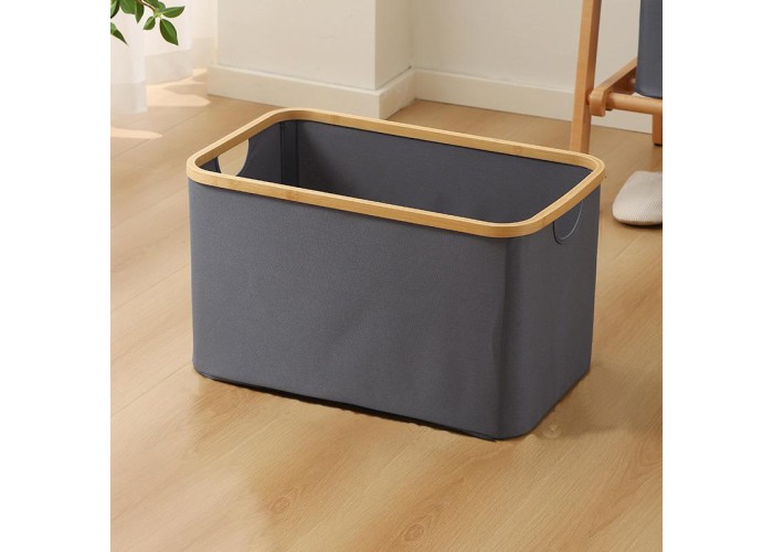 Καλάθι αποθήκευσης υφασμάτινο γκρι Υ22x45x30εκ. Καλάθι αποθήκευσης υφασμάτινο γκρι Υ22x45x30εκ.