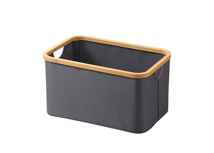 Καλάθι αποθήκευσης υφασμάτινο γκρι Υ22x45x30εκ. Καλάθι αποθήκευσης υφασμάτινο γκρι Υ22x45x30εκ.