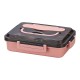Lunch box inox με 5 θήκες ροζ χρώμα 1500ml