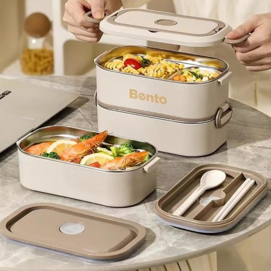 Σετ 3 lunch box inox 2550ml Σετ 3 lunch box inox 2550ml