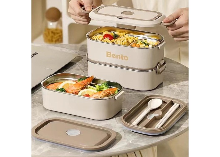 Σετ 3 lunch box inox 2550ml Σετ 3 lunch box inox 2550ml