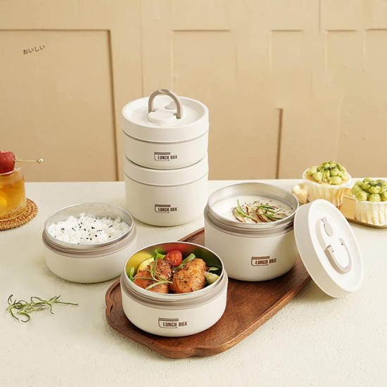 Σετ 2 lunch box inox - θερμική τσάντα 1040ml Σετ 2 lunch box inox - θερμική τσάντα 1040ml