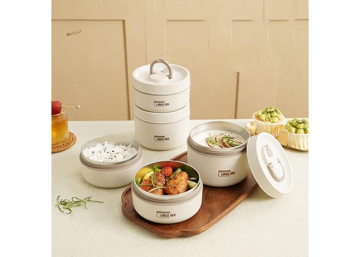 Σετ 2 lunch box inox - θερμική τσάντα 1040ml Σετ 2 lunch box inox - θερμική τσάντα 1040ml