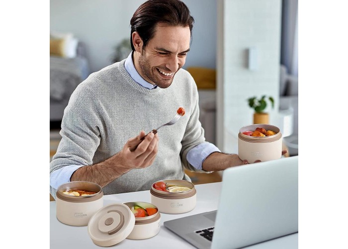 Σετ 2 lunch box inox - θερμική τσάντα 1040ml Σετ 2 lunch box inox - θερμική τσάντα 1040ml