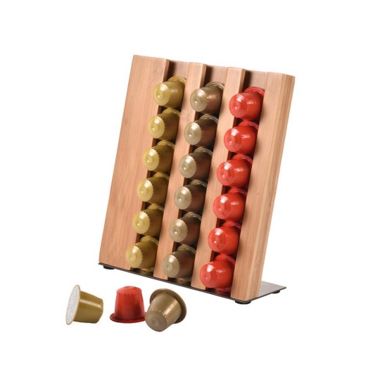 Θήκη για κάψουλες Nespresso από μπαμπού Υ32x25x23εκ. Θήκη για κάψουλες Nespresso από μπαμπού Υ32x25x23εκ.