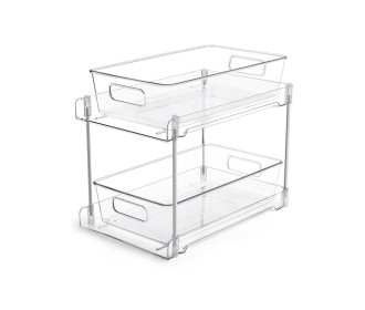 Θήκη οργάνωσης 2 επιπέδων πλαστική Υ25,5x30x19εκ. Θήκη οργάνωσης 2 επιπέδων πλαστική Υ25,5x30x19εκ.