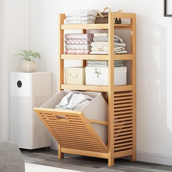 Ράφι με καλάθι απλύτων Nextdeco ξύλινο μπαμπού Υ119x50x30εκ. Ράφι με καλάθι απλύτων Nextdeco ξύλινο μπαμπού Υ119x50x30εκ.