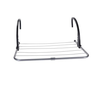 Απλώστρα μπαλκονιού από αλουμίνιο με αναδιπλούμενες βάσεις Y16x52x33εκ.