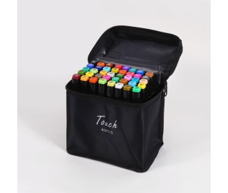 Μαρκαδόροι αλκοόλης διπλής γραφής 40 χρώματα