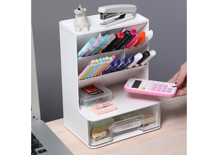 Organizer ή μολυβοθήκη λευκό Y24x18x14,5εκ. Organizer ή μολυβοθήκη λευκό Y24x18x14,5εκ.