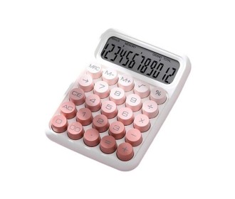 Κομπιουτεράκι 12 ψηφίων ροζ 16x12εκ.