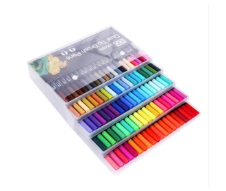 Μαρκαδόροι διπλής μύτης σετ 100τμχ.