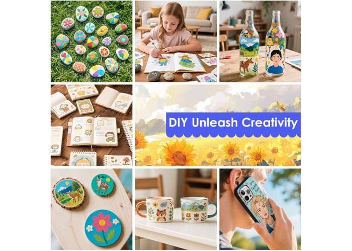 Μαρκαδόροι ακρυλικοί διπλής μύτης σετ 60τμχ. Μαρκαδόροι ακρυλικοί διπλής μύτης σετ 60τμχ.