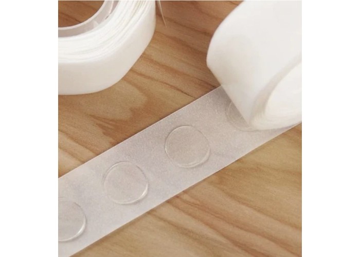 Αυτοκόλλητα στρόγγυλα διπλής όψης Ø1εκ. (100τεμ/ρολ)