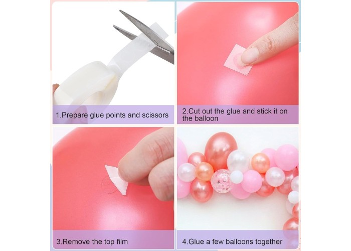 Αυτοκόλλητα στρόγγυλα διπλής όψης Ø1εκ. (100τεμ/ρολ)