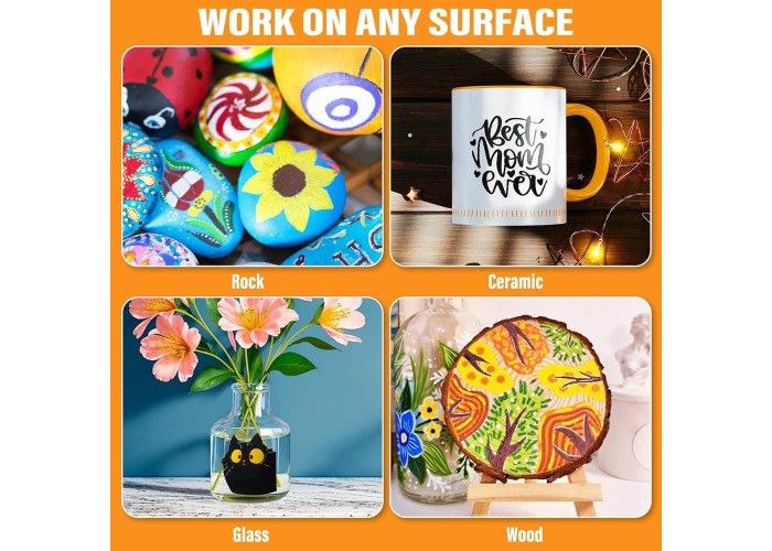 Μαρκαδόροι ακρυλικοί λευκοί σετ 10τμχ. Μαρκαδόροι ακρυλικοί λευκοί σετ 10τμχ.