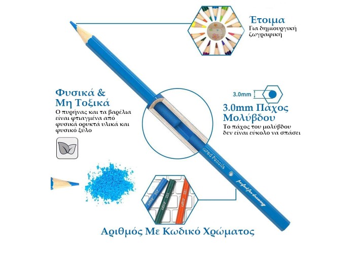 Χρωματιστές Ξυλομπογιές σετ 72 τεμ. Χρωματιστές Ξυλομπογιές σετ 72 τεμ.