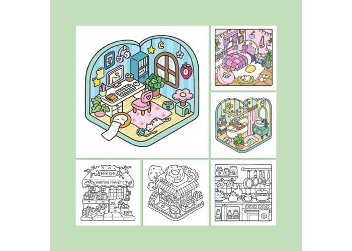 Colouring book Βιβλία χρωματισμού Γωνία 21x21εκ., 44 φύλλα Colouring book Βιβλία χρωματισμού Γωνία 21x21εκ., 44 φύλλα