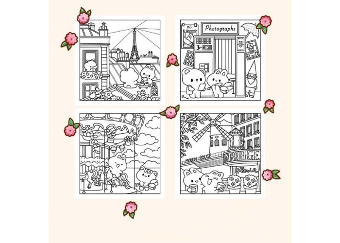 Colouring book Βιβλία χρωματισμού Παρίσι 21x21εκ., 44 φύλλα