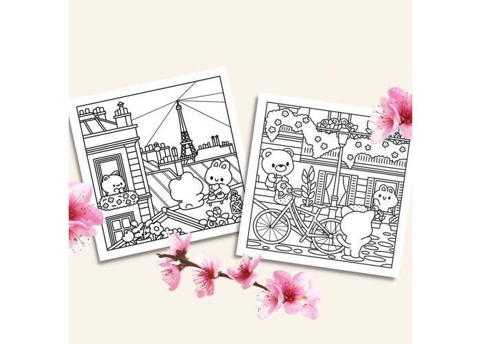 Colouring book Βιβλία χρωματισμού Παρίσι 21x21εκ., 44 φύλλα