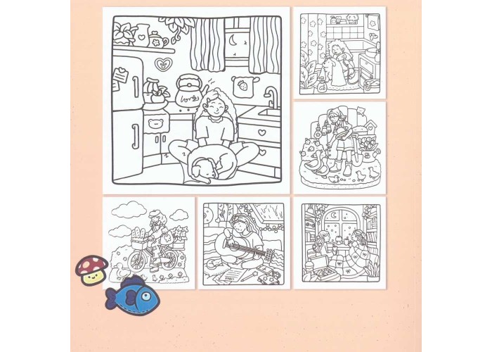 Colouring book Βιβλία χρωματισμού Κορίτσια 21x21εκ., 44 φύλλα Colouring book Βιβλία χρωματισμού Κορίτσια 21x21εκ., 44 φύλλα