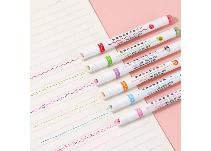 Μαρκαδόροι roller διαφορετικά σχέδια σετ 6τμχ. Μαρκαδόροι roller διαφορετικά σχέδια σετ 6τμχ.