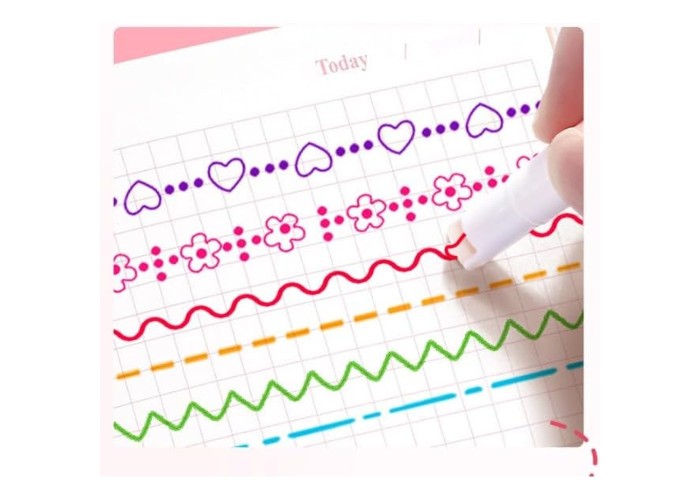 Μαρκαδόροι roller διαφορετικά σχέδια σετ 6τμχ. Μαρκαδόροι roller διαφορετικά σχέδια σετ 6τμχ.