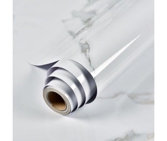 Αυτοκόλλητο διακοσμητικό ρολό με όψη λευκό- γκρι μάρμαρο 60x300εκ.