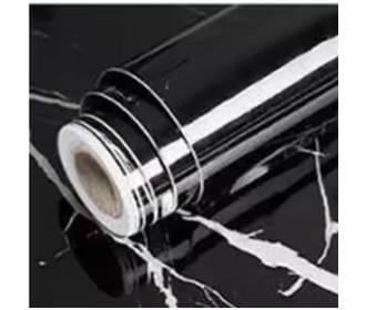 Αυτοκόλλητο διακοσμητικό ρολό με όψη μαύρο- λευκό μάρμαρο 60x300εκ.