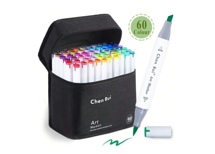 Alcohol Markers διπλής μύτης σετ 60 τεμ. Alcohol Markers διπλής μύτης σετ 60 τεμ.