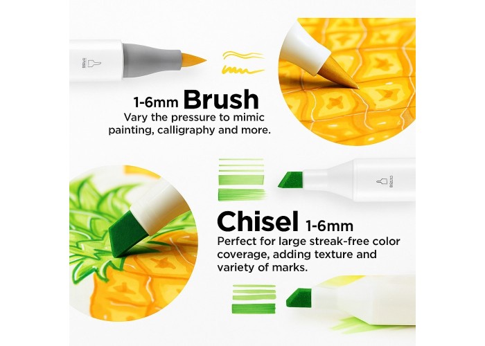 Alcohol Markers διπλής μύτης σετ 120 τεμ. Alcohol Markers διπλής μύτης σετ 120 τεμ.