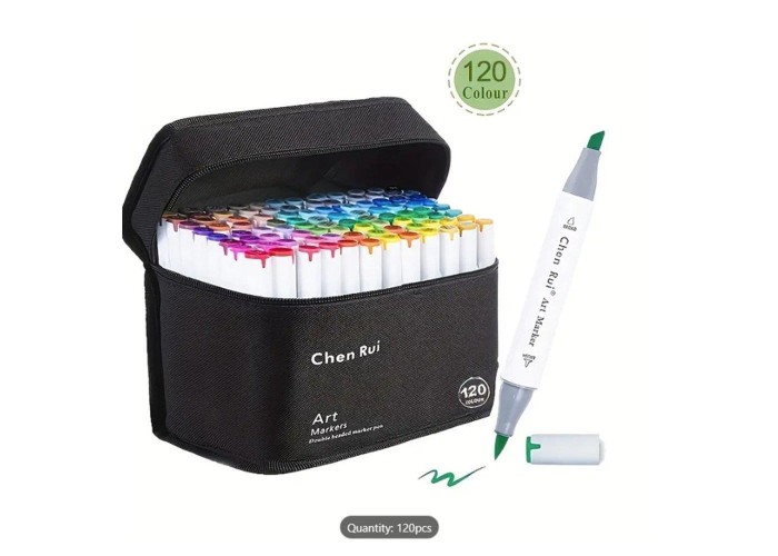 Alcohol Markers διπλής μύτης σετ 120 τεμ. Alcohol Markers διπλής μύτης σετ 120 τεμ.